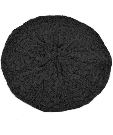 Nollia Soft Knit Solid Color Beanie, Chic, and Lightweight Crochet Knitted Style Beanie Hat for Women, One Size Slouchy Hat Black