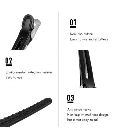 12PCS Alligator Hair Clips - Long Plastic & Metal Duckbill Styling Clips for Women & Girls - No Bend Hair Pin - 10.3cm/4.05inch - Perfect for Salons & Home Use - Buy Online on GoSupps.com