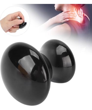 Buy 2 Black Gua Sha Mushroom Massage Tools | Natural Aventurine Quartz for Face & Eye Wrinkles Relief | Spa Relaxation Tools - Buy Online on GoSupps.com