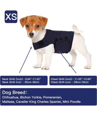KELIVOL Anxiety Coat for Dogs - Calming Vest for Fireworks/Thunderstorms - XS Navy Blue - Buy Online on GoSupps.com