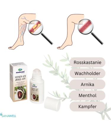 MEDOSAN Venen-Ex Roll-On for Varicose Veins | 75ml | Easy & Clean Application - Shop Internationally - Buy Online on GoSupps.com