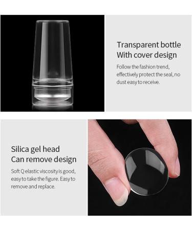 MINAYANLEO 8 Pcs Nail Art Stamper Kit - Transparent Jelly Stamper with Scraper and Brushes for Manicure DIY - Buy Online on GoSupps.com