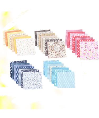 NUOBESTY 5 Bulk Fabric Floral Squares Patchwork Bjd Doll Craft Cloth Diy Sewing Cloth Sheet Quilt Cover Charm - Buy Online on GoSupps.com