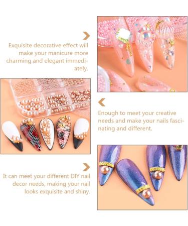 3 Boxes Nail Pearls Micro Beads for Nails Nail Art Beads Caviar Beads Nail Art Nail Art Decals Flat Back Pearl Loose Pearl Beads Nail Art Gems Mini Beads Plastic Pendant Semicircle - Buy Online on GoSupps.com