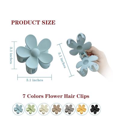 7 Pack Flower Claw Clips for Women and Girls - Strong Matte Hair Accessories for Thin Hair - Buy Online on GoSupps.com