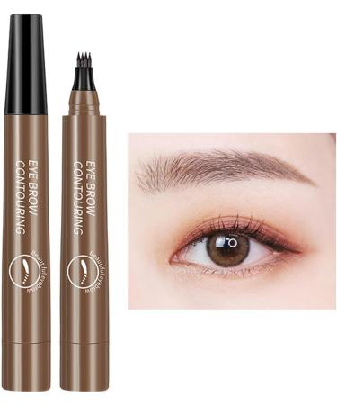 Eyebrow Microblading | Waterproof 4 Fork Tip Eyebrow Pencil | Liquid Brow Long-Lasting Brow Microblading Pencil Eyebrow Makeup Pochy Beige - Buy Online on GoSupps.com