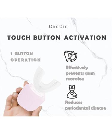 Ultrasonic Electric Toothbrush Adult U Shaped Toothbrush 4 Modes Whole Mouth Toothbrush Whitening Wireless Charging IPX7 Waterproof(White) - Buy Online on GoSupps.com