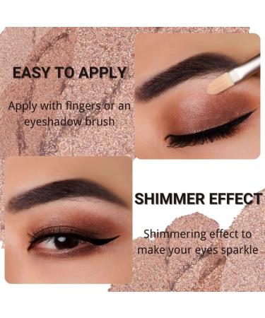 Oulac Brown Cream Eyeshadow 0.42oz - Highly Pigmented Glitter Eyeshadow, Waterproof & Moisturizing Formula - Honey Bunny (05) - Buy Online on GoSupps.com