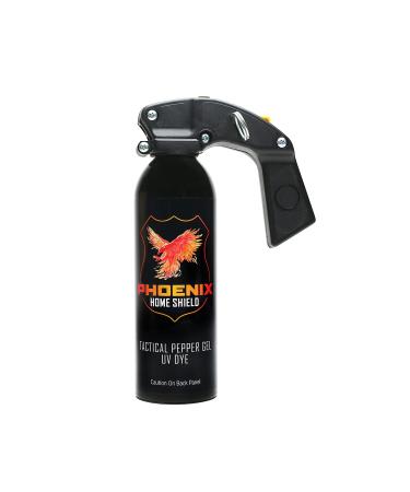 Phoenix Home Shield  Home Defense Unit - Pepper Gel with UV Dye - Full Grip, Pull Pin, Gel is Safe & amp Maximum Strength, Maximum Distance + Maximum Bursts  Maximum Safety, 25 Foot Range