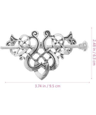 SHERCHPRY irish decor hair barrettes for thick hair wedding decoration retro decor hair jewelry hair Celtics Knots Hairpins crocodile skin hair stick silver hair vintage bracket woman - Buy Online on GoSupps.com