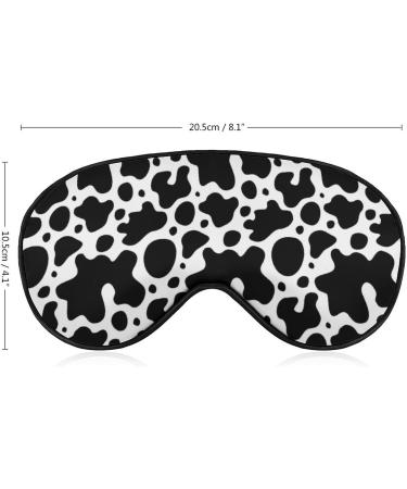 White Milk Cow Print Sleep Mask for Women | Adjustable Eye Shades & Elastic Strap - Buy Online on GoSupps.com