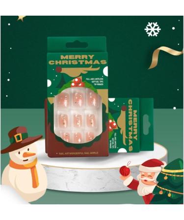 TQUXNGA Christmas Nail Art Press on Easy to Apply Short Nails Festive Designs for Holiday Season - Buy Online on GoSupps.com