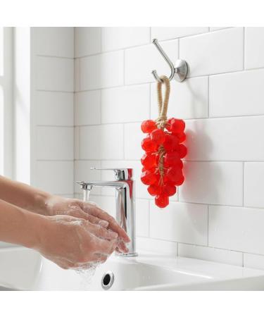 Grape Soap on a Rope Grape Soap on a Rope Decorative Aromatic Soaps Bar for Home Travel Men Women Washing Hands Red - Buy Online on GoSupps.com