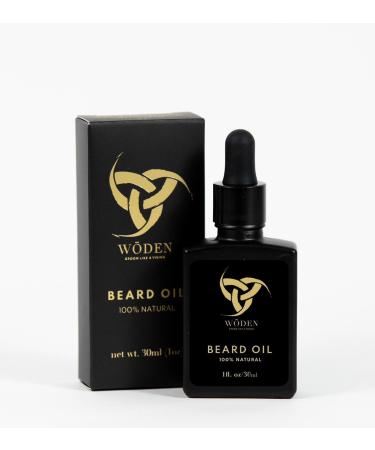 Woden Beard Oil | Promotes Growth Softens Strengthens & Moisturizes - Groom Like a Viking | Fenrir - Spicy Wood Fusion | Beard Conditioner for Men with Blackseed Oil | 100% Natural 30ml