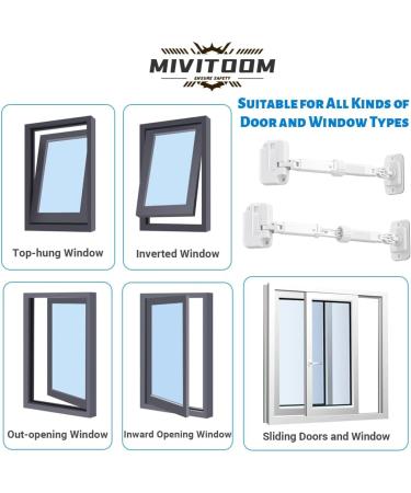 2Pcs Child Safety Window Restrictors Mivitoom Ventilation Restrictors Locks for Upvc Window No Drilling Required - Buy Online on GoSupps.com