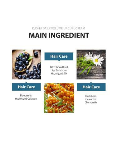 DASHU Daily Volume Up Curl Cream 5.07fl oz - Curl Defining & Volumizing Styling Cream - Buy Online on GoSupps.com