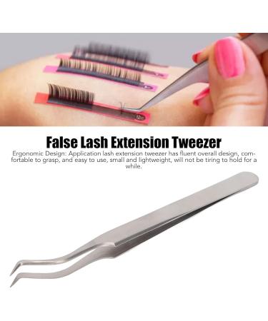 Eyelash Grafting Tweezer Professional High Precision Application Lash Extension Tweezer Stainless Steel Eyelash Tweezer for Manicure (Silver) (Upgrade Tweezer) - Buy Online on GoSupps.com