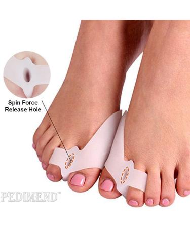 Pedimend Silicone Gel Big Toe Straightener Bunion Pain Relief Protector (4PAIR) - Gel Toe Separators - Absorbs Pressure & Eases Pain on Sore Bunion - Unisex - Foot Care - Buy Online on GoSupps.com