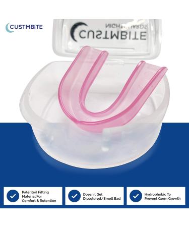 CustMbite Pink Night Guard (2 Pack) - Made in USA - Teeth Grinding Nightguard - Buy Online on GoSupps.com