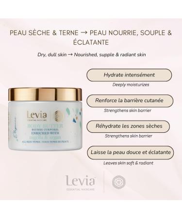  LEVIA Levia | Body Scrub & Body Butter 350 ml | Exfoliating & Intense Hydration | 4 Ranges: Romance Gourmand Elegance Sensual (Elegance Body Butter Nigella & Argan 350 ml) - Buy Online on GoSupps.com