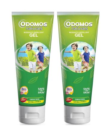 Odomos Naturals Mosquito Insect Repellent Gel 80g | Protection from Mosquitoes | 8 Hours Protection in Single Application from Bugs Wasps | Safe on Skin | 80g x 2