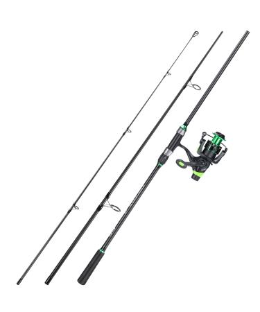 Soougayilang surfing rang surf/carp rod with 4000 carp rollers set 3-part travel fishing device set for sea and beach fishing green 3.3m surf ROD-H+4000 reel