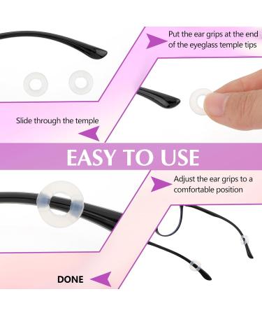 10 Pairs Anti-Slip Silicone Ear Hooks for Glasses | Transparent Round Ear Pads for Sports & Reading Glasses - Buy Online on GoSupps.com
