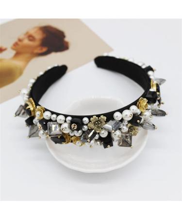 Shop Luxury Baroque Crystal Beaded Headband - Wild Iron Flower Hair Hoops for Dance Parties | Famousgoods - Buy Online on GoSupps.com