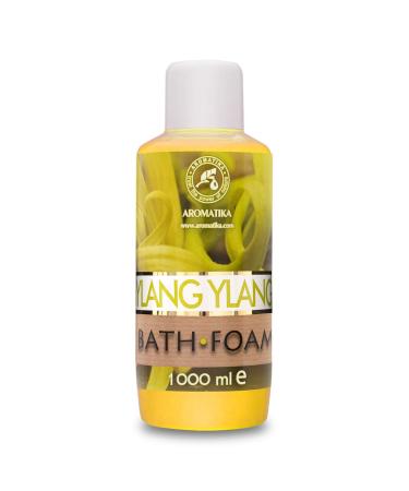 Bath Foam with Ylang Ylang Essential Oil 1000 ml - Body Care - Good Sleep - Beauty - Bathing - Body Care - Wellness - Relax - Aromatherapy - Spa - Ylang Ylang Aroma - Bubble Baths Ylang Ylang 1000ml (Pack of 1)