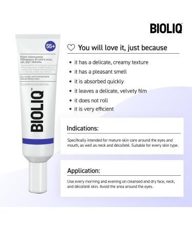 BIOLIQ 55+ Eye mouth neck and d collet intense lifting cream - 30 ml - Buy Online on GoSupps.com