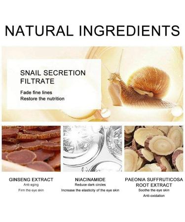 Cefoney Snail Eye Cream | Moisturizing Serum for Dark Circles Wrinkles & Fine Lines | Natural Snail Extract for Under-Eye Puffiness & Renewal - Buy Online on GoSupps.com