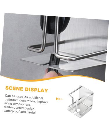 Beaupretty Stainless Steel Razor Wall Holder - Durable Electric Shaver & Toothpaste Organizer - 2-Pack Inox Wall Bracket - Buy Online on GoSupps.com