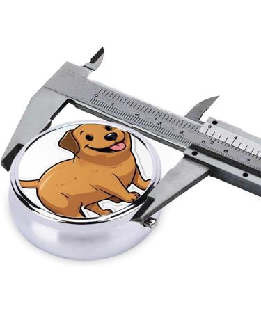 Funny Dachshund Dog Round Pill Box | 3 Compartment Mini Portable Travel Medicine Organizer - Buy Online on GoSupps.com