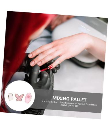  Healeved Healeved 6 Piece Nail Palette Holder for Nail Polish Makeup Mixing Palette Makeup Palette Color Drawing Square Nail Art Tray Ring DIY Color Plate Mixing Tray for Nail Polish Resin - Buy Online on GoSupps.com