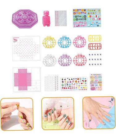 Healeved Kids Nail Kit 5 Sets toddler nail polish child toddler Nail set decorate kids nail stickers Toy plastic nail polish age 8-12 nail manicure toy suite manual 3d - Buy Online on GoSupps.com