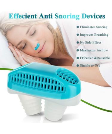 2 in 1 Nasal Vents Clip for Snoring - Anti-Snoring Device for Men and Women - CPAP Users - Blue - Buy Online on GoSupps.com