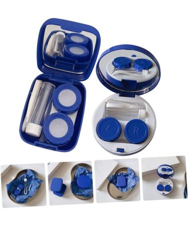 Homsfou 4-Piece Colored Contact Lenses Set | Mirror Container & Plastic Holder Case | Stylish & Convenient Accessory for Safe Lens Storage - Buy Online on GoSupps.com