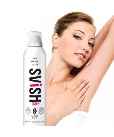 Svish On The Go Hair Removal Spray for Women Pack of 1(200ml)| Made Safe Certified |Painless Body Hair Removal Cream Spray For Hands Legs & Under Arms |Post Hair Removal Cream (25gm)