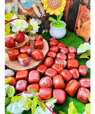 XIANNVXI Red Jasper Crystal Stones Natural Irregular Polished Tumbled Stones Bulk Crystals Gemstones Vase Filler Decorative Stones Reiki Palm Energy Stones 100 Gram G - Red Jasper - Buy Online on GoSupps.com