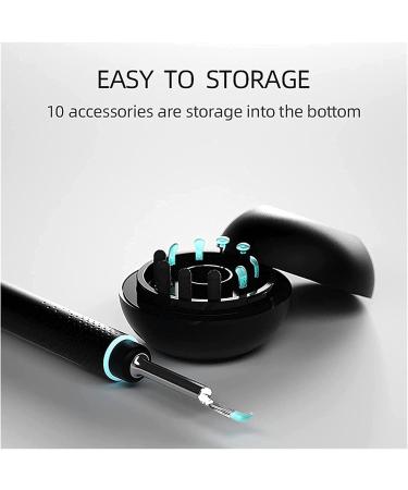 KouRy Ear Wax Removal Cleaner with 3.5mm Ear Camera 6 LED Lights 300 Megapixel HD Video Otoscope Compatible for Kids Adults (Black) - Buy Online on GoSupps.com