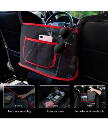NganSuRong Car Seat Organizer Bag with Net Pocket, Cell Phone Holder, and Document Holder - Red - Buy Online on GoSupps.com