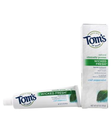 Tom's of Maine Natural Wicked Fresh Fluoride Toothpaste Cool Peppermint 4.70 oz