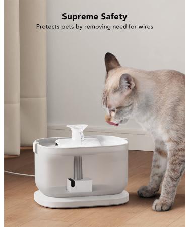 PETLIBRO Cat Water Fountain 2.5L Wireless Pump | BPA-Free Automatic Pet Fountain for Cats | Easy to Clean & Assemble - Buy Online on GoSupps.com