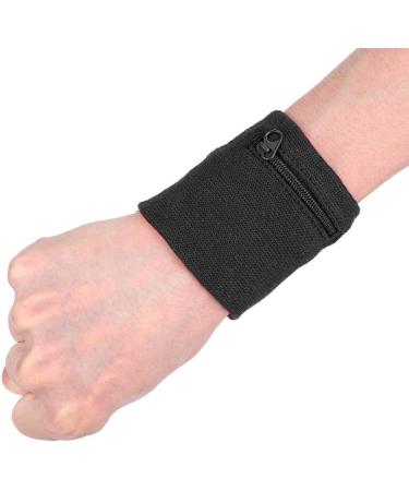 Buy Sports Bracelet Zipper Workout Wallet - Gym Wrist Bag for Cycling & Running | Waterproof Black | Coin & Keys Storage - Buy Online on GoSupps.com