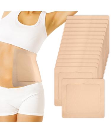 15 pieces 20x22cm self-adhesive castor oil packs wrap organic cotton very absorbent leakage-proof sticky castor oil pack massage belt (without oil)