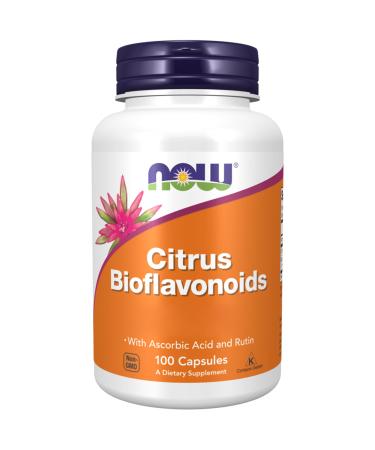 Now Food Citrus Bioflavonoids avec Vitamine C et Rutine 100 Capsules v g taliennes Test en Laboratoire Sans Soja Sans Gluten V g tarien