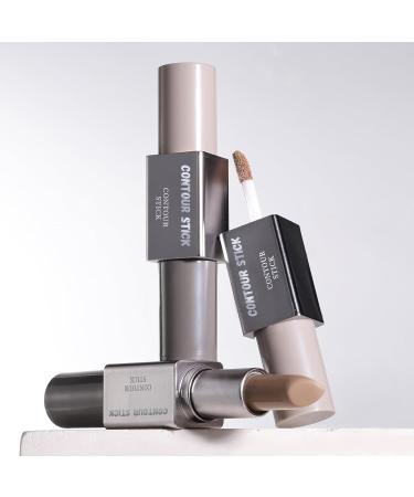 B ton de contour 2 en 1 : contour cr me et bronzer liquide m lange sans couture finition naturelle maquillage bronzant longue dur e pour le visage 02 gris moyen 02 Fair Grey - Buy Online on GoSupps.com