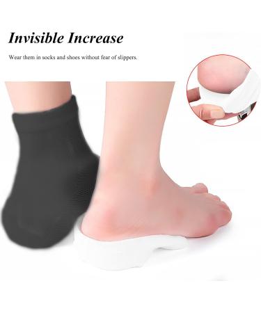 High Ankle Socks with Silicone Insoles - Elevate Your Height & Comfort | Mhduyeg 3.5cm Black - Buy Online on GoSupps.com