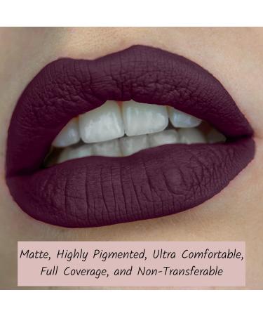 Mynena Deep Plum Matte Lipstick - Long Lasting, Waterproof, Lightweight | Talc-Free, Mica-Free, Gluten-Free, Paraben-Free - Mia - Buy Online on GoSupps.com