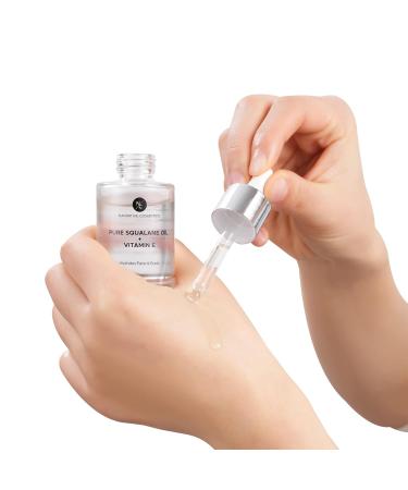 Pure Squalane Oil + Vitamin E - Hydrating Face & Body Oil for All Skin Types | 1 Fl. Oz | International Shipping - Buy Online on GoSupps.com